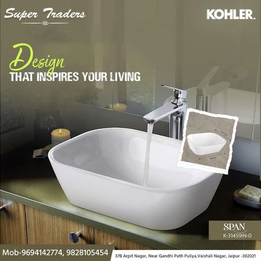 Span Square Vessel – Elegant White Wash Basin for Modern Bathrooms